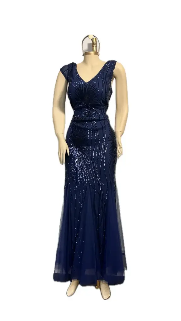BLUE DARK SEQUINS XL